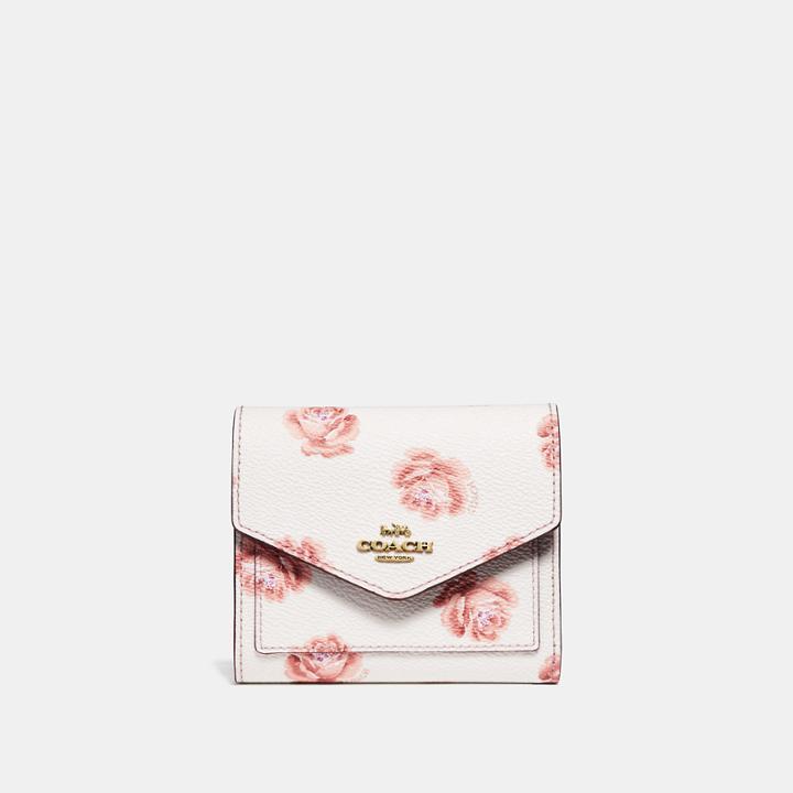 Coach Small Wallet With Rose Print