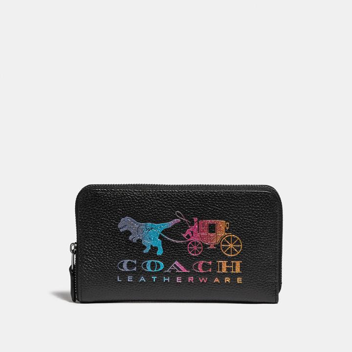 Coach Medium Zip Around Wallet With Rexy And Carriage