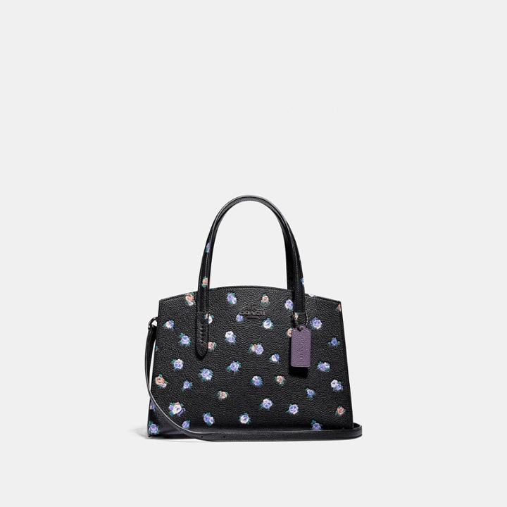 Coach Charlie Carryall 28 With Vintage Rosebud Print
