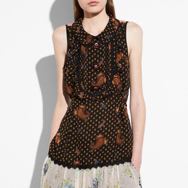 Coach Sleeveless Western Blouse
