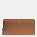 Coach Accordion Zip Wallet In Embossed Textured Leather