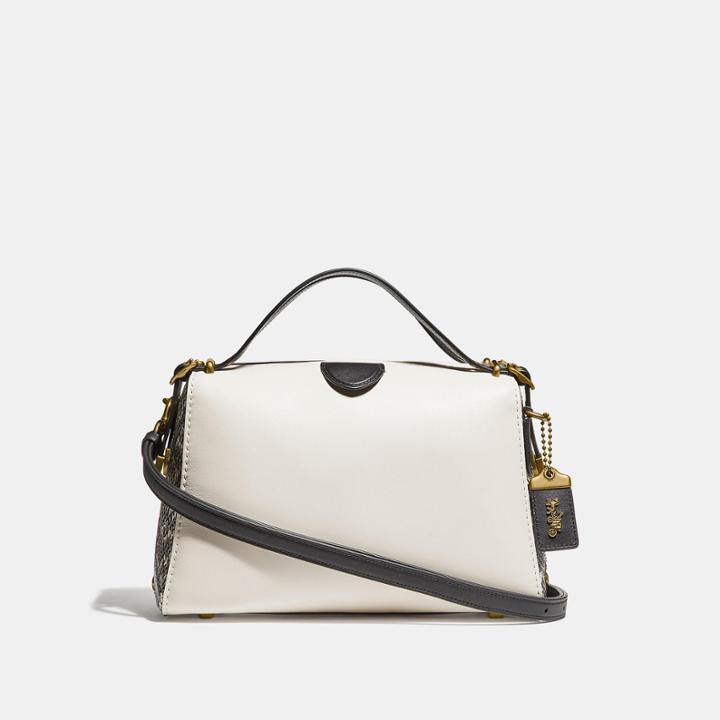 Coach Laural Frame Bag In Colroblock With Snakeskin Detail