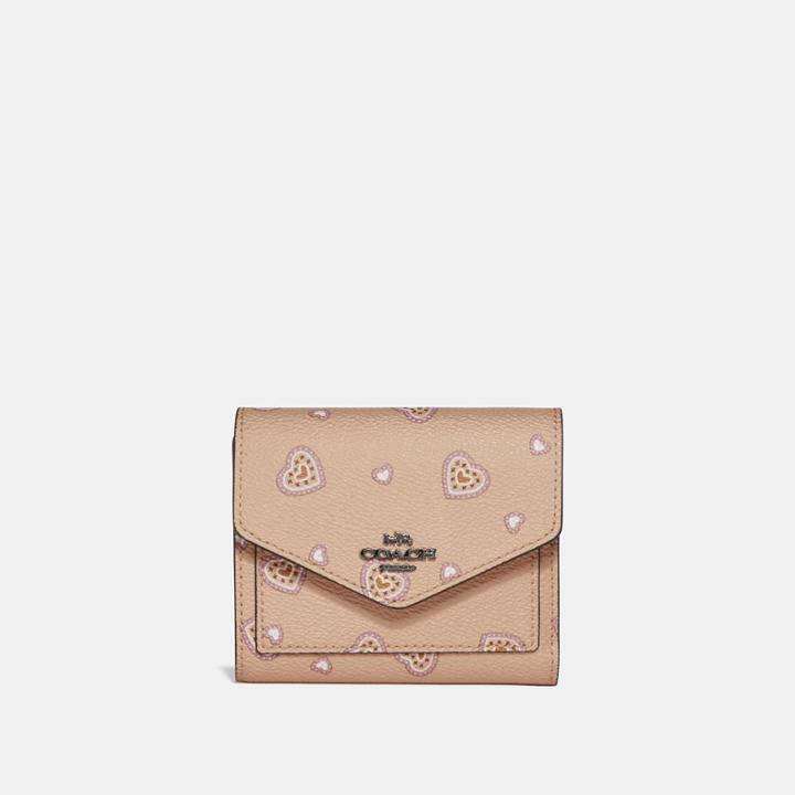 Coach Small Wallet With Western Heart Print