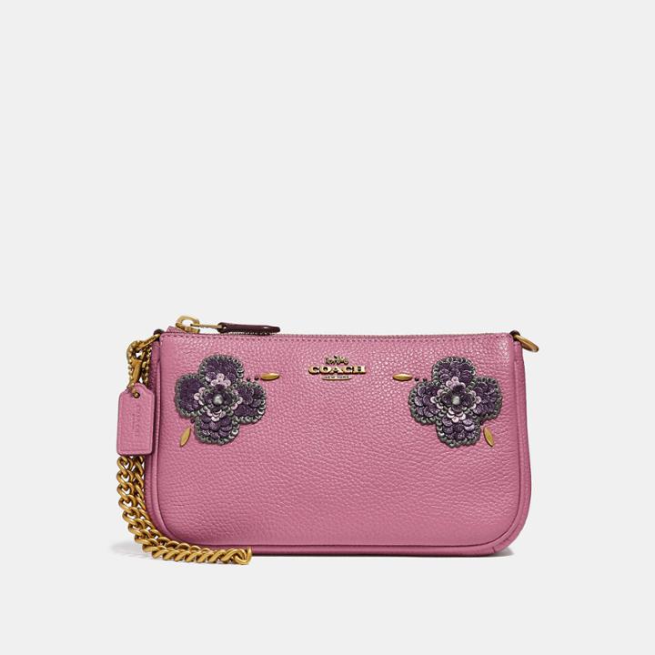 Coach Nolita Wristlet 19 With Leather Sequin Applique