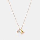 Coach 18k Gold Plated Miniature Charm Toggle Necklace
