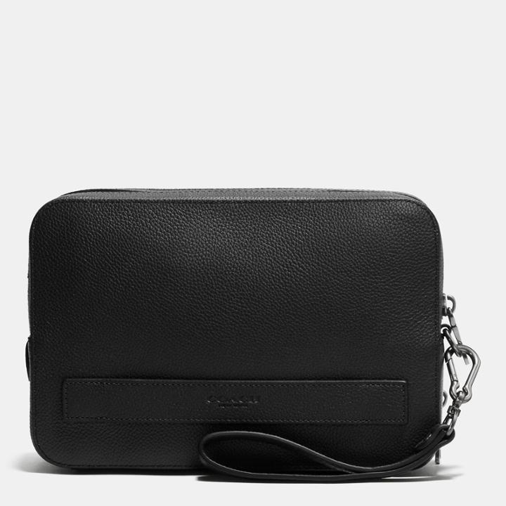 Coach Pouchette In Pebble Leather