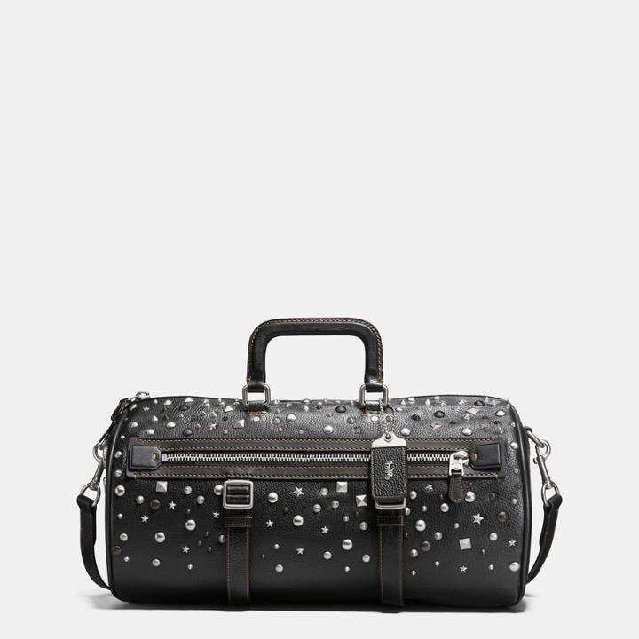 Coach Flag Gym Bag In Pebble Leather With Studs
