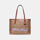 Coach Central Tote With Zip In Signature Canvas By Tyler Spangler