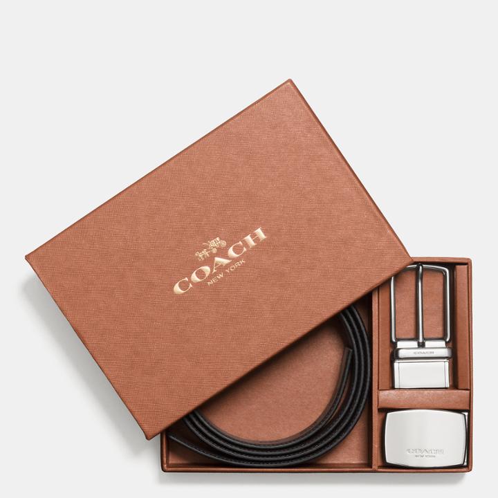Coach Boxed Dress Plaque Cut-to-size Reversible Belt