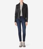 Cole Haan Womens Italian Leather Motorcycle Jacket