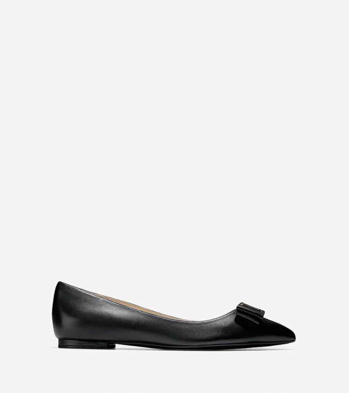 Cole Haan Womens Tali Bow Skimmer Flat