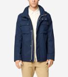 Cole Haan Mens Military Oxford Double Collar Jacket