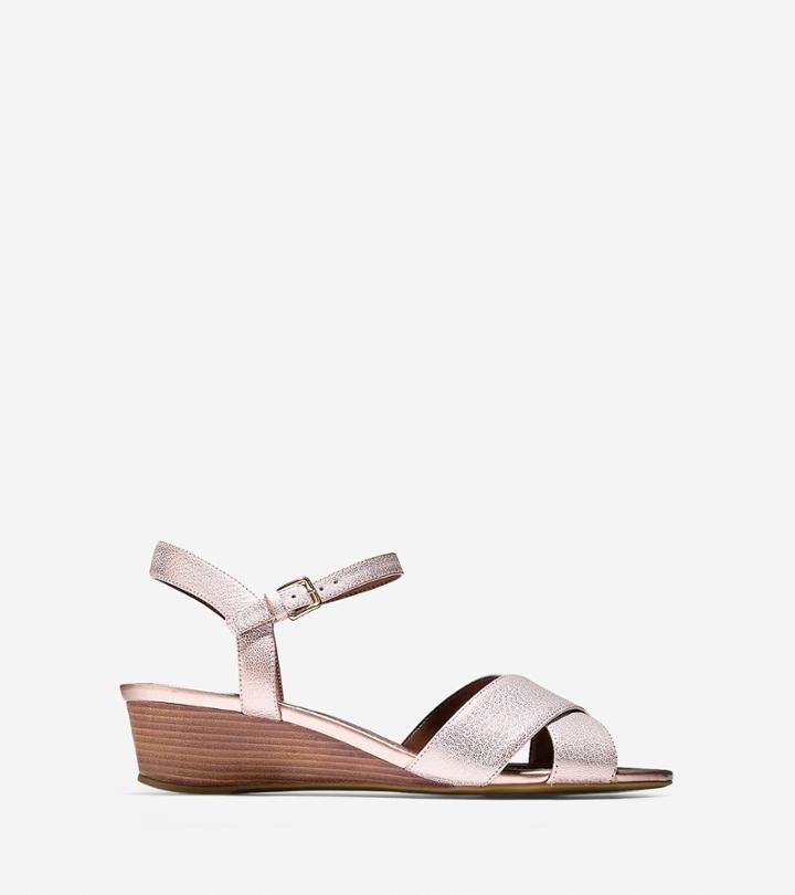 Cole Haan Womens Elsie Criss Cross Wedge Sandal