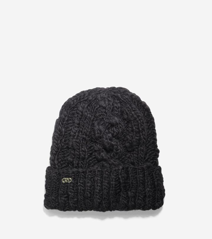 Womens Cole Haan Chunky Cable Cuff Hat