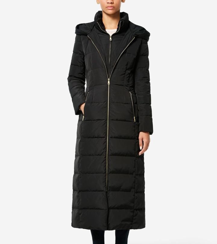 Cole Haan Women's Tafetta Down 50in Down Maxi Coat