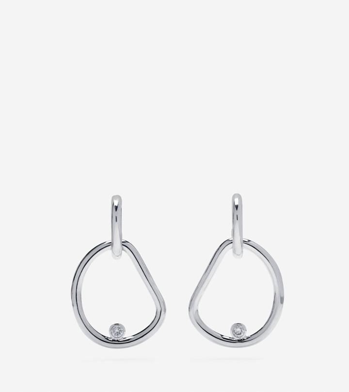 Women's Cole Haan Organic Rings Frontal Hoop Earrings