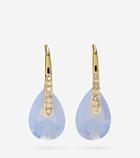 Cole Haan Womens Gem Drops Blue Air Opal & Crystal Earrings