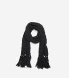 Womens Cole Haan Chunky Cable Muffler With Fringe