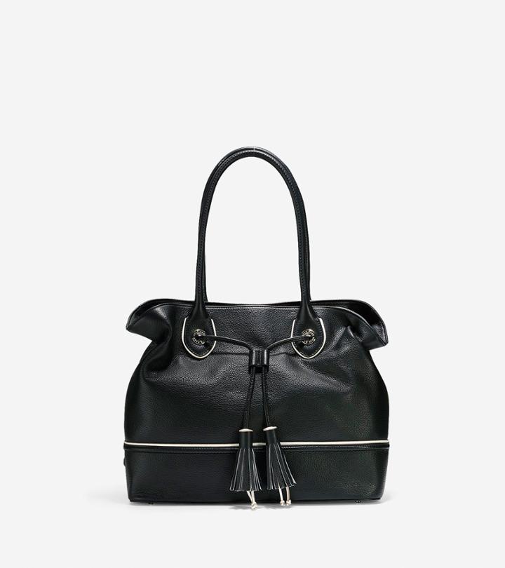Cole Haan Womens Reiley Tassle Tote Bag