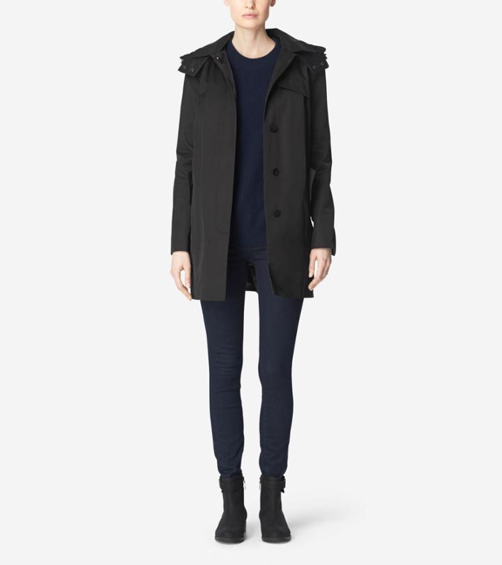 Cole Haan Womens Single Breasted Rain Jacket