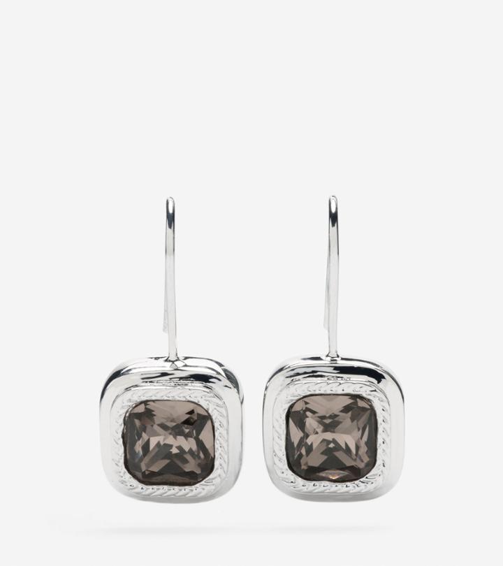 Cole Haan Womens Square Swarovski Drop Earring