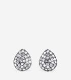 Cole Haan Womens Waters Edge Small Swarovski Pave Teardrop Stud Earrings