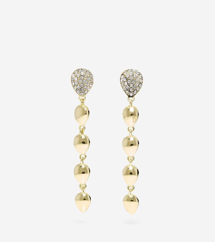 Cole Haan Womens Waters Edge Swarovski Teardrop Drop Earrings