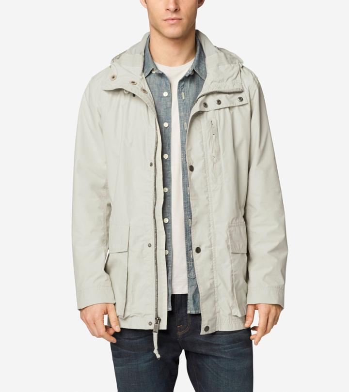 Cole Haan Mens Grandpro Garment Washed Hooded Jacket