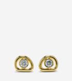 Cole Haan Organic Rings Studs With Cubic Zirconia Center Earrings