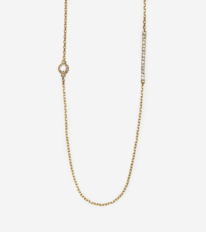 Cole Haan Women's Brilliant Cubic Zirconia Long Station Necklace