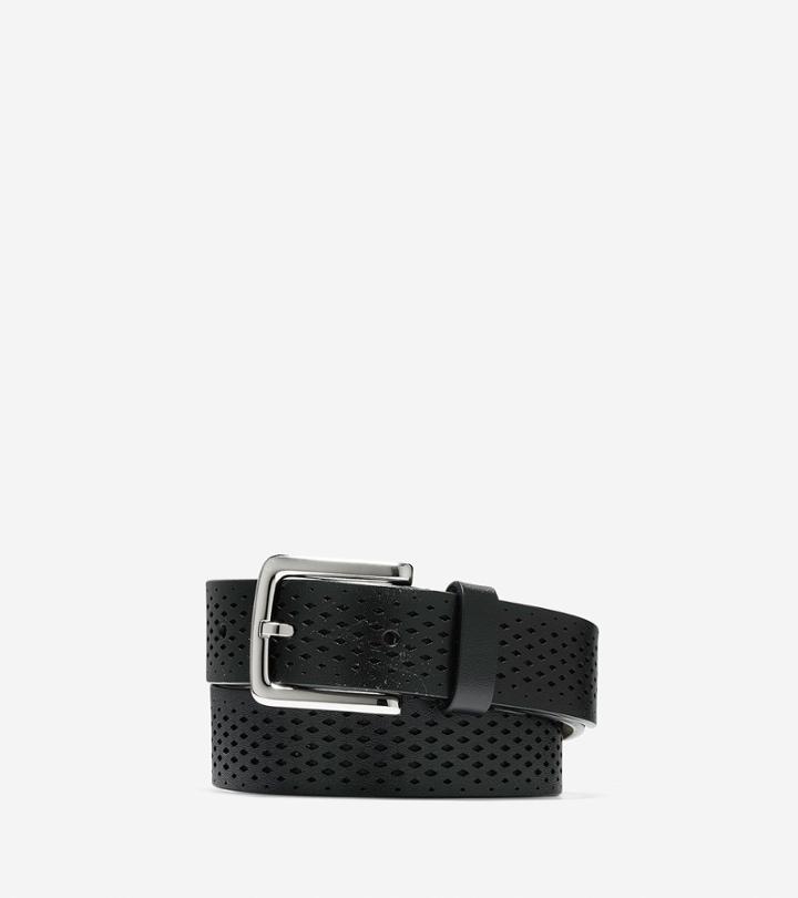 Cole Haan Mens Washington Grand 32mm Laser Perforated Belt