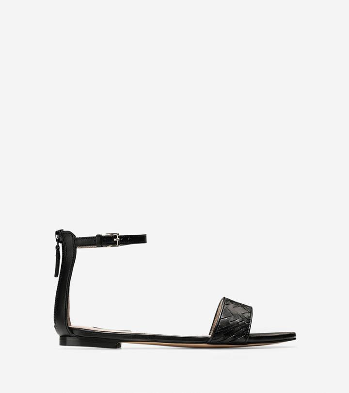 Cole Haan Womens Genevieve Weave Flat Sandal