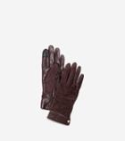 Cole Haan Womens Braided Cuff Suede Gloves