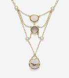 Cole Haan Womens To The Moon Semi-precious Open Stone Necklace