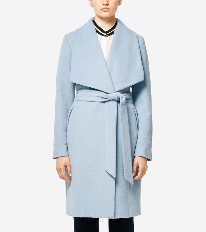 Cole Haan Women's Italian Alpaca Wrap Coat