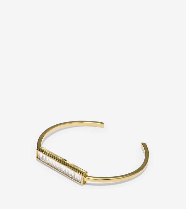 Cole Haan Women's Cubic Zirconia Baguette Single Row Cuff
