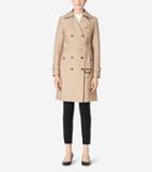Cole Haan Womens Tali Long Trench Coat