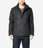 Cole Haan Mens Signature Wool Melton Trucker Jacket