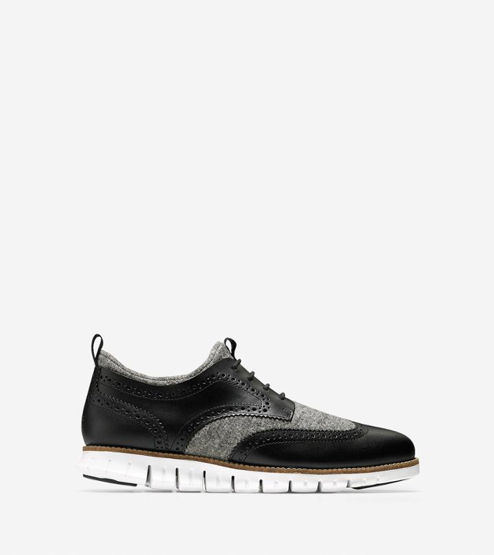 Cole Haan Mens Zerogrand Neoprene Lined Wingtip Oxford Shoes