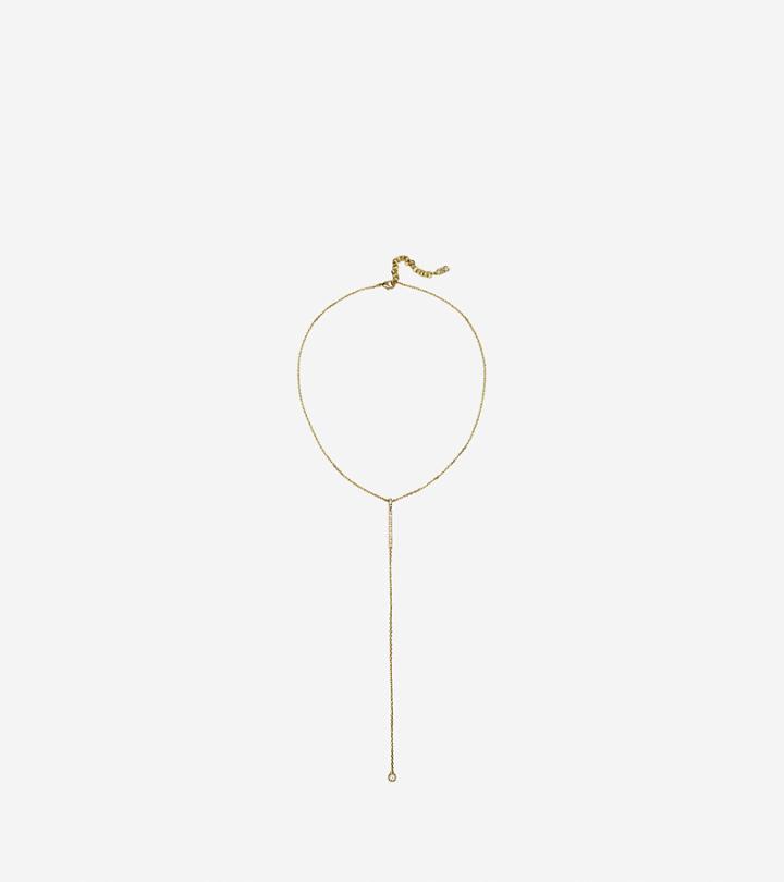Cole Haan Women's Brilliant Cubic Zirconia Swarovski Y Necklace
