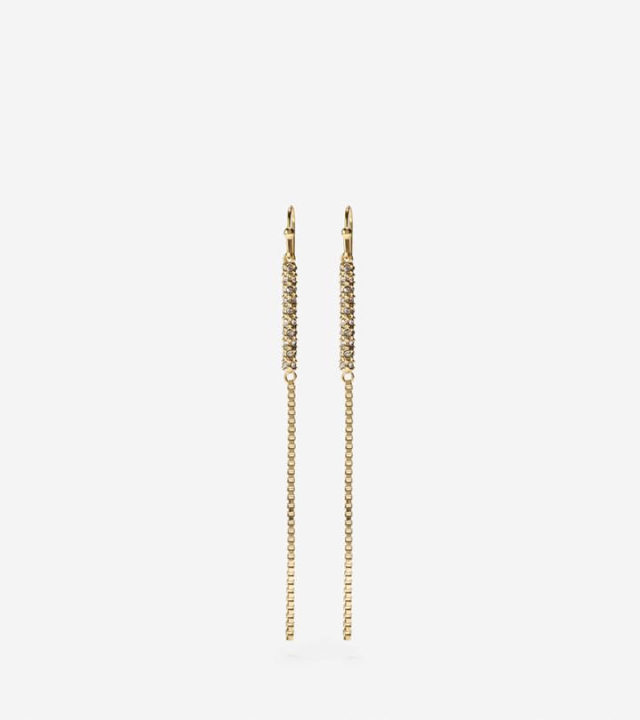 Cole Haan Women's Garden At Midnight Pave Linear Earrings