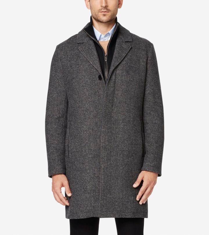 Cole Haan Men's Modern Wool Twill Topper