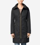 Cole Haan Womens Single Breasted Packable Rain Jacket