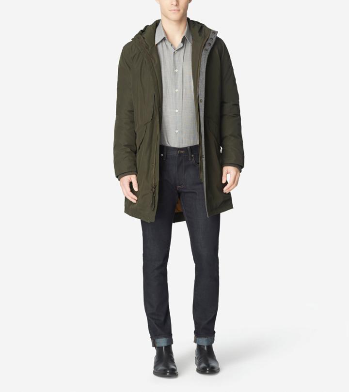 Cole Haan Mens Down Military Parka