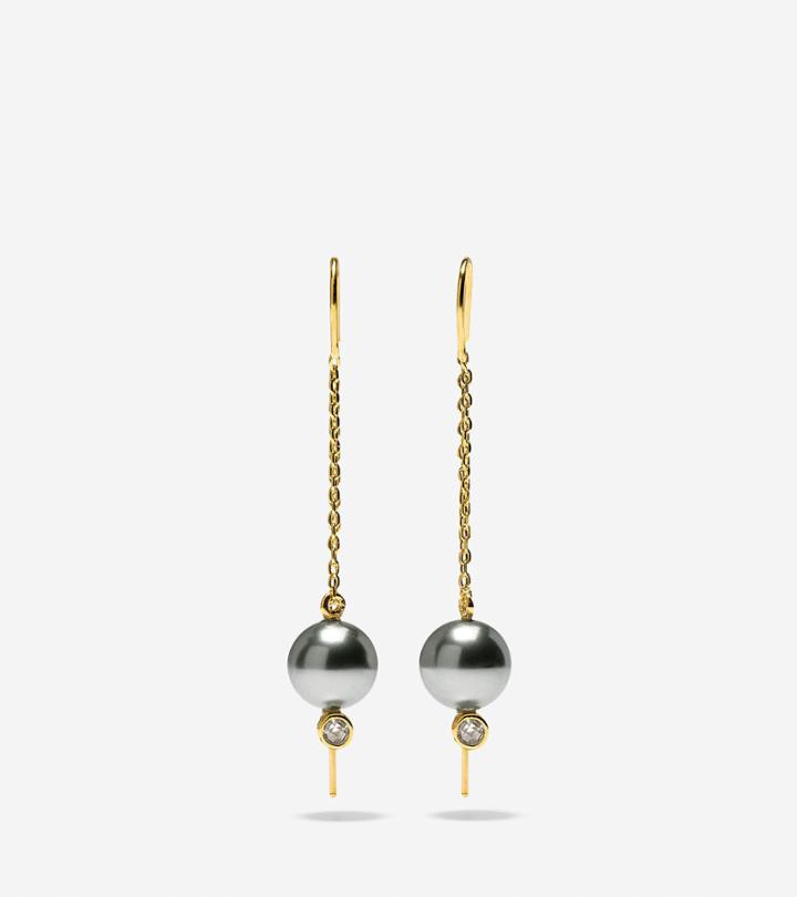 Cole Haan Women's Starry Pearl Threader Earrings