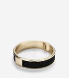 Cole Haan Womens Wide Hinged Leather Inlay Bangle