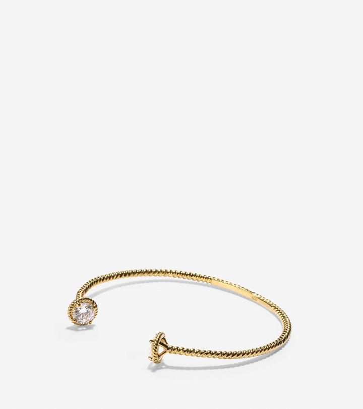 Cole Haan Women's Brilliant Cubic Zirconia Double Stone Cuff