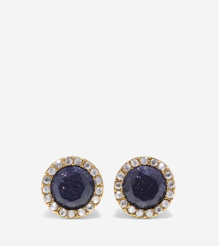 Cole Haan Women's Garden At Midnight Stone Stud Earrings