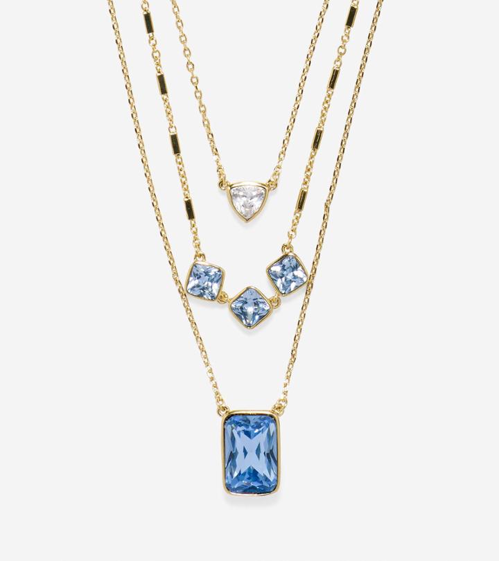 Cole Haan Women's Aurora Sky Triple Layered Necklace