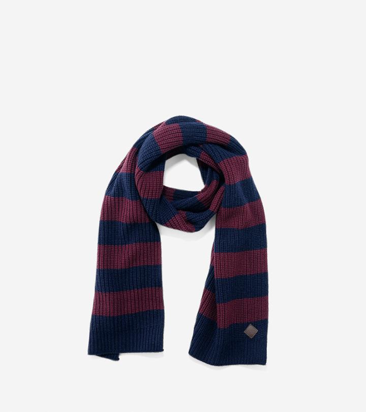 Cole Haan Mens Colorblock Rib Muffler